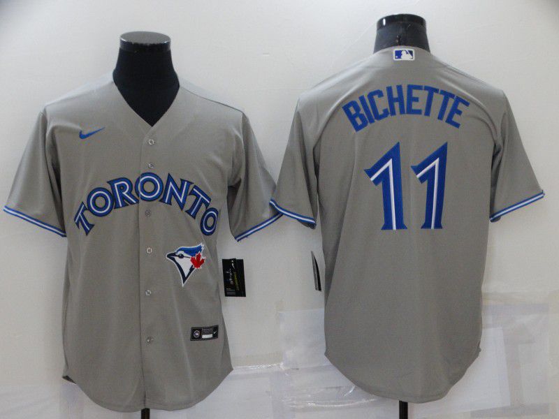 Men Toronto Blue Jays #11 Bichette Grey Game 2022 Nike MLB Jersey->houston astros->MLB Jersey
